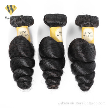 WKS Double Drawn Straight Hair Extension Raw Mink Brazilian Virgin Hair Bundle Unprocessed 100% Cuticle Aligned Human Hair